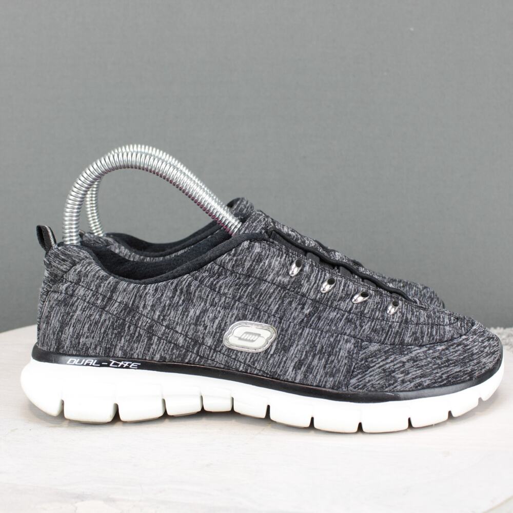 Skechers Slip On Sneakers Womens 6.5 Gray Mesh Comfort - Picture 1 of 9